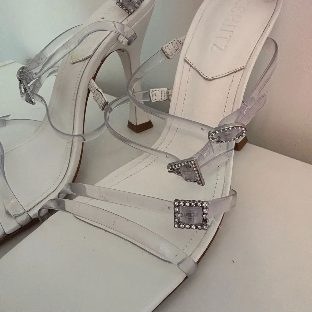 SCHUTZ | White Strappy High Heel Sandals - Picture 7 of 13